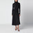 Black asymmetrical dress with high neck