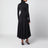 Robe noire asymétrique à col montant