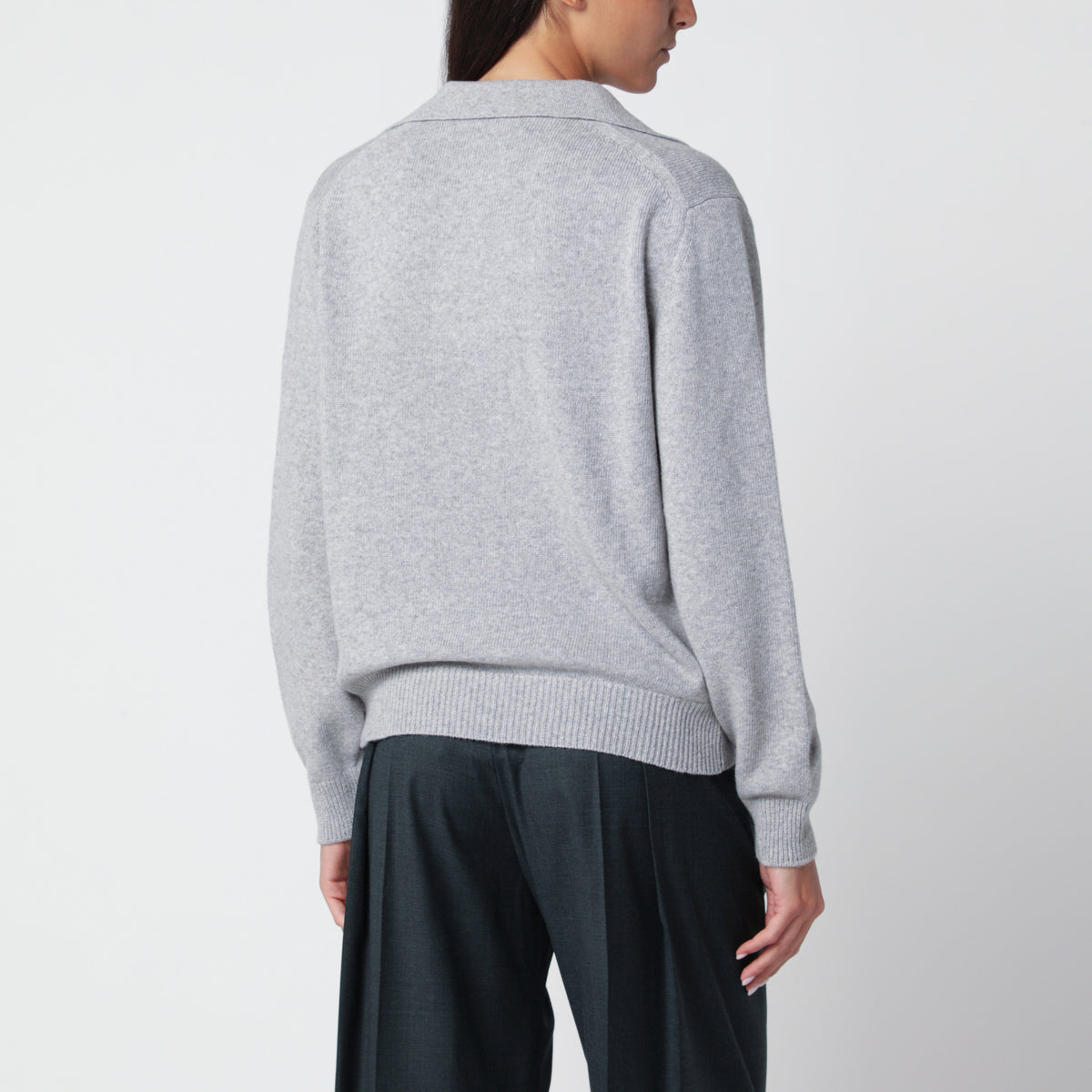 Pull en cachemire gris chiné Genevieve