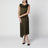 Abito midi verde in satin di viscosa