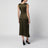 Abito midi verde in satin di viscosa