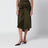 Bella green crepe satin midi skirt