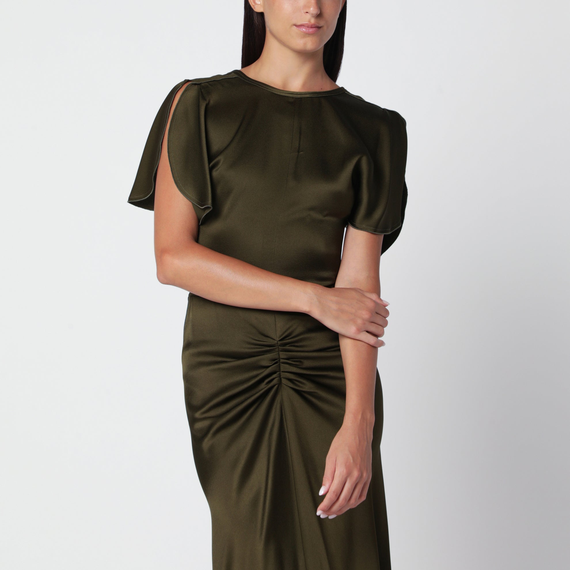 Bela grünes Crêpe-Satin-Top