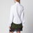Drunken cotton poplin shirt with Orb embroidery, white