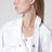 Drunken cotton poplin shirt with Orb embroidery, white
