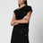T-shirt Hebo asimmetrica nera