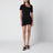 Robe polo Glory noire en piqué de coton