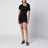 Robe polo Glory noire en piqué de coton