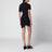 Robe polo Glory noire en piqué de coton