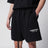 Classic black fleece sports shorts