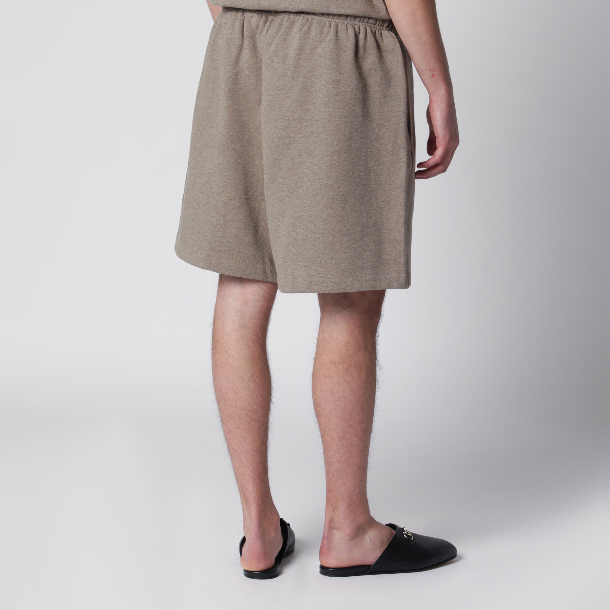 Classic Sportshorts aus taupefarbenem Fleece