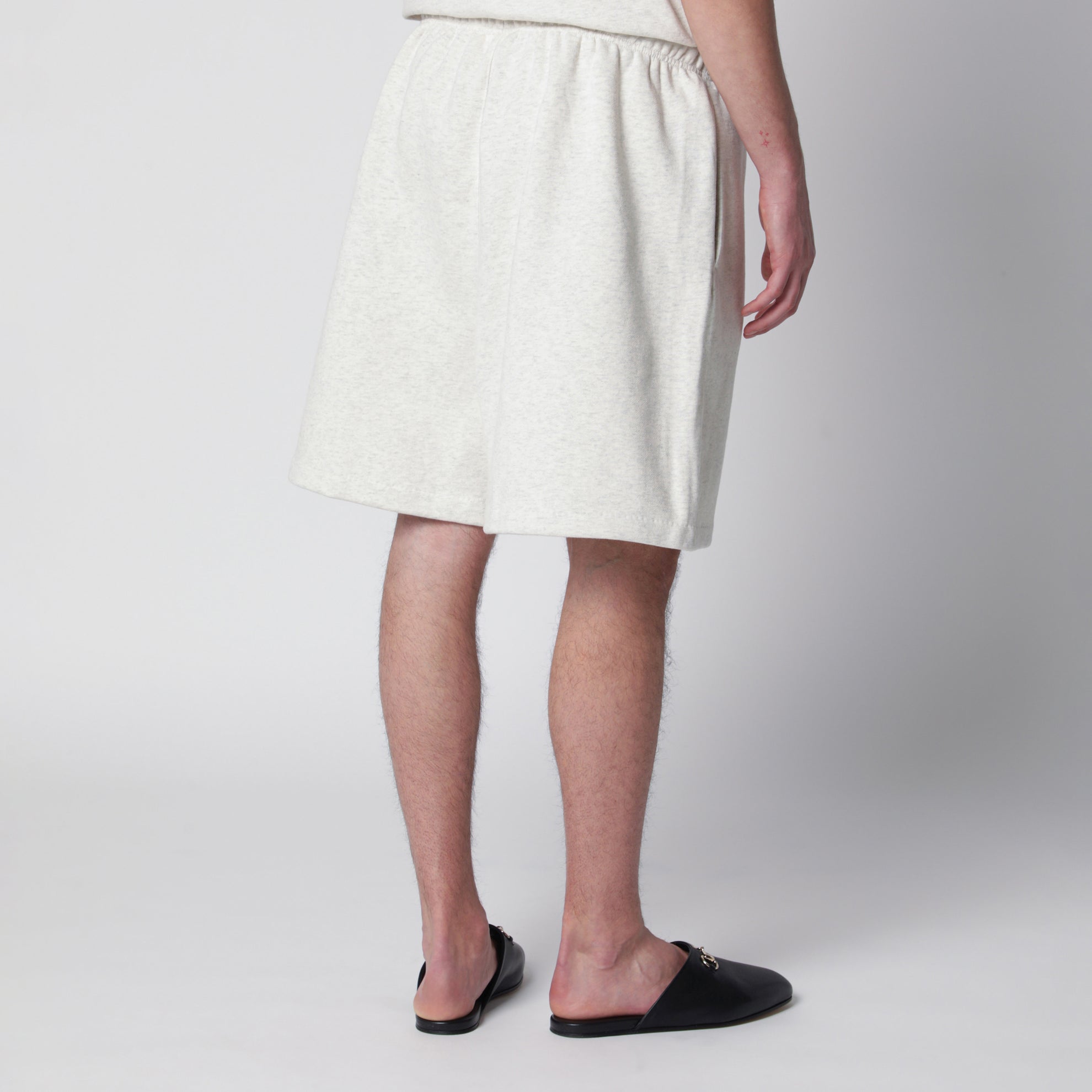 Short de sport Classic en molleton gris clair chiné