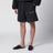 Black cotton fleece shorts with logo