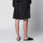 Black cotton fleece shorts with logo