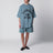Shorts mit Kordelzug aus Baumwolle in Hellblau