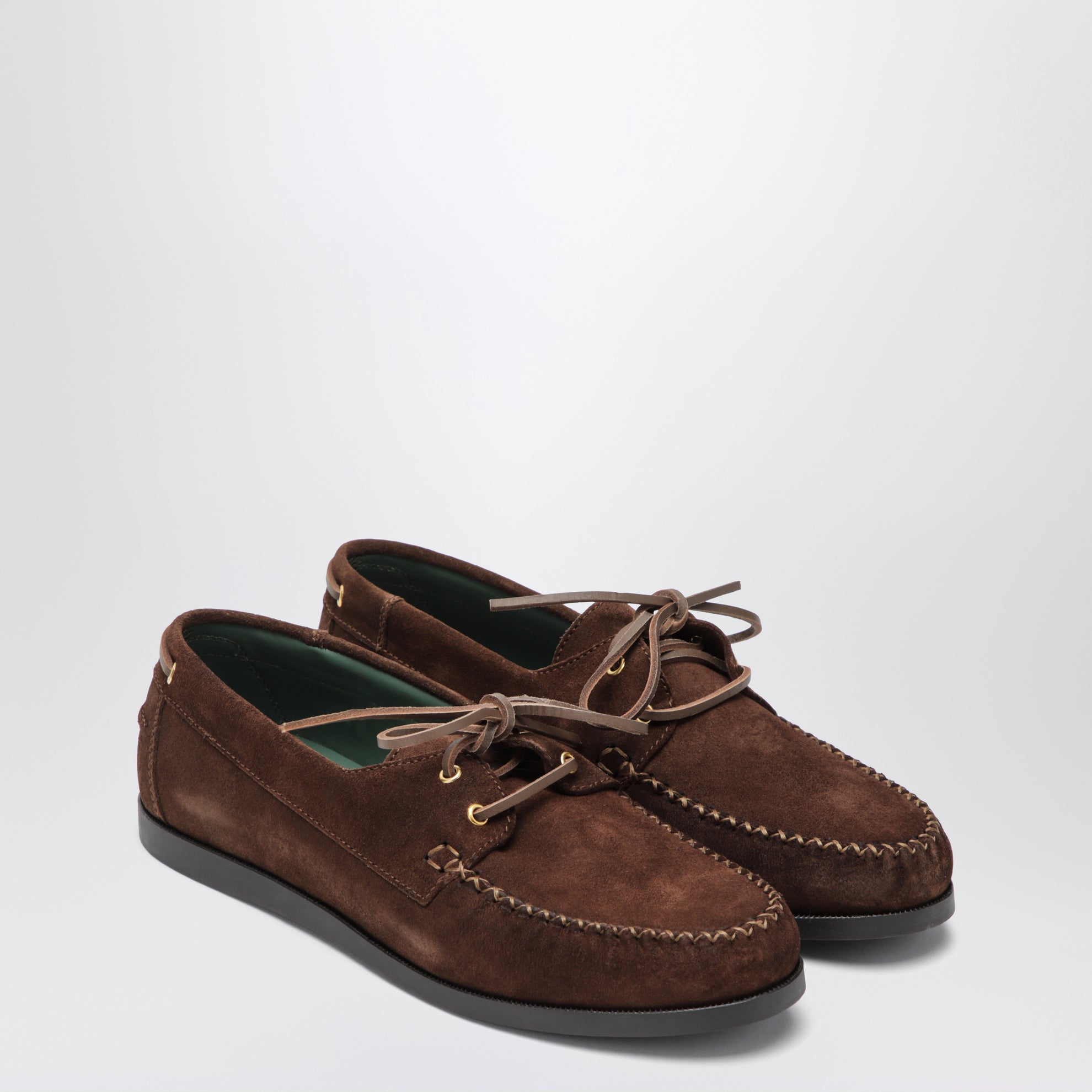 Brown Boat Shoe In Suede