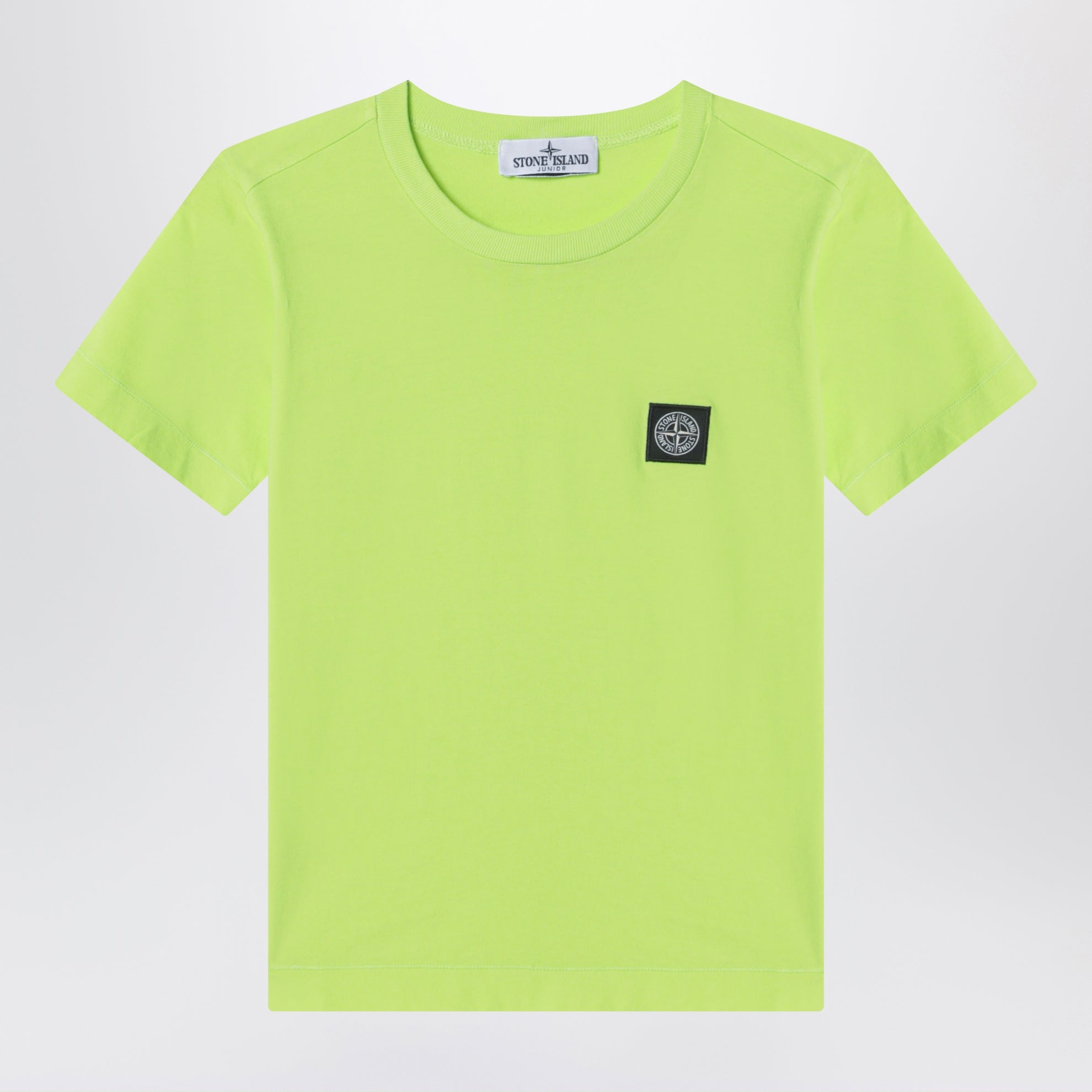 Lime yellow T-shirt with Compass logo patch