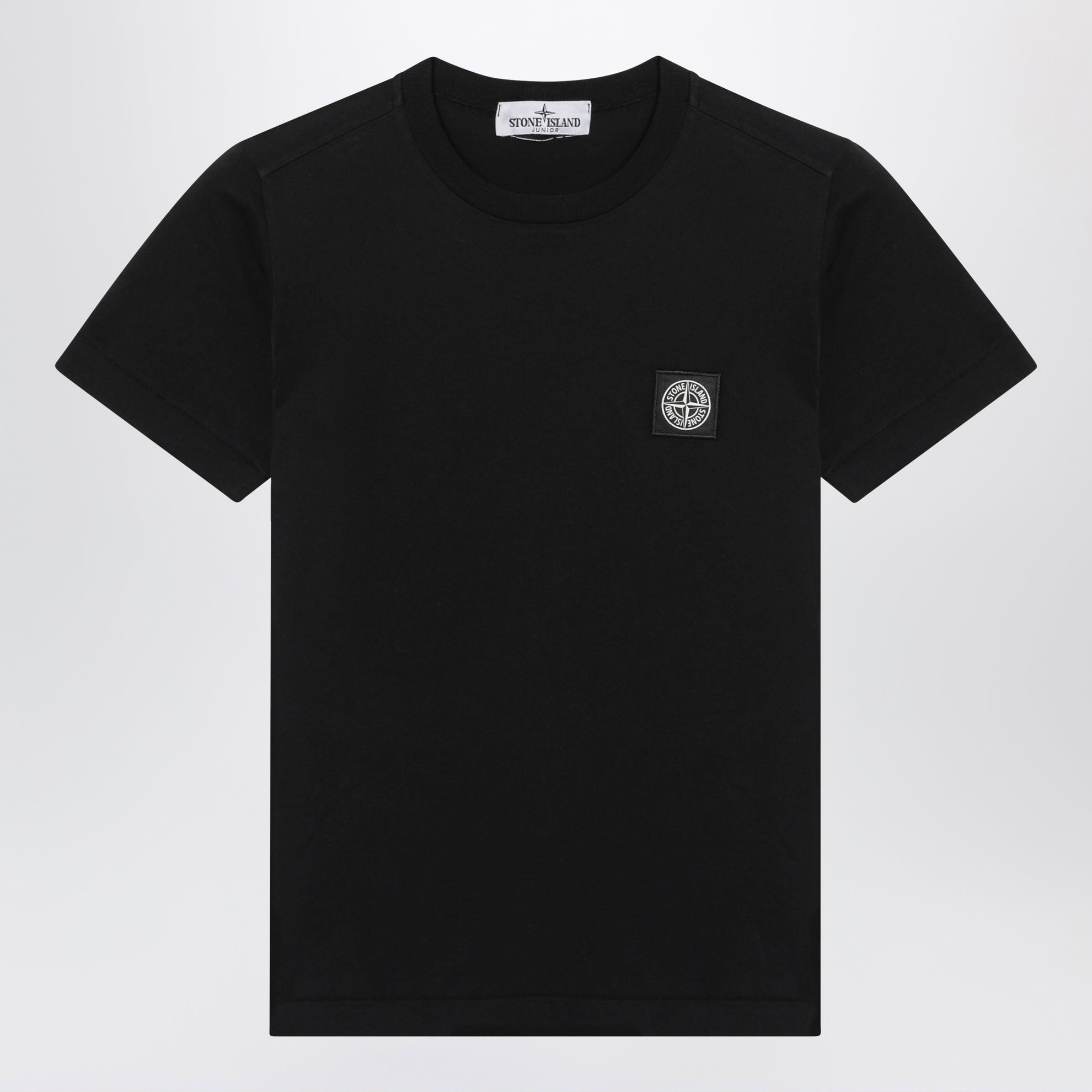 T-shirt nera con patch logo Compass