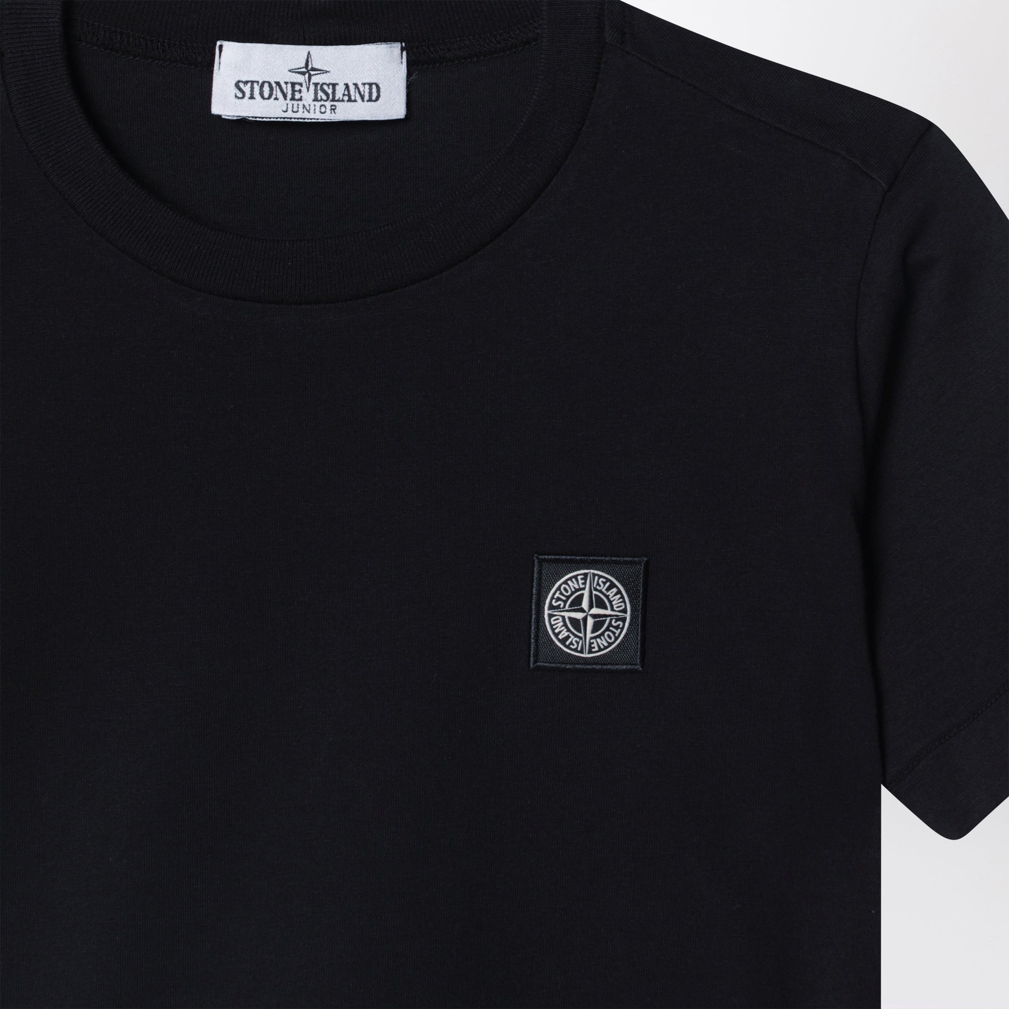 T-shirt noir avec patch logo Compass