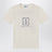 T-shirt beige con stampa logo