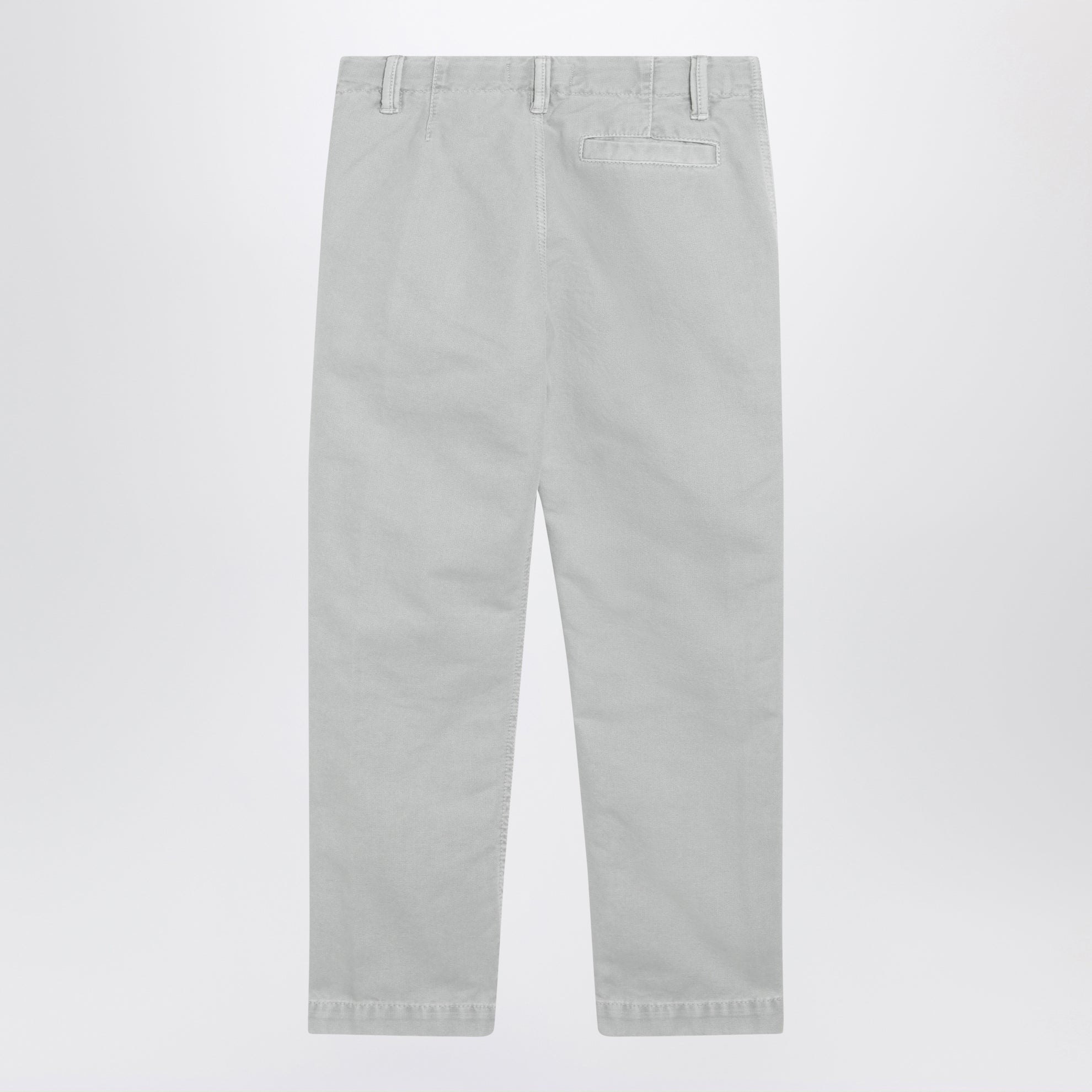 Pearl grey cotton trousers