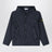 Navy blue nylon zip-up jacket