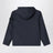 Navy blue nylon zip-up jacket