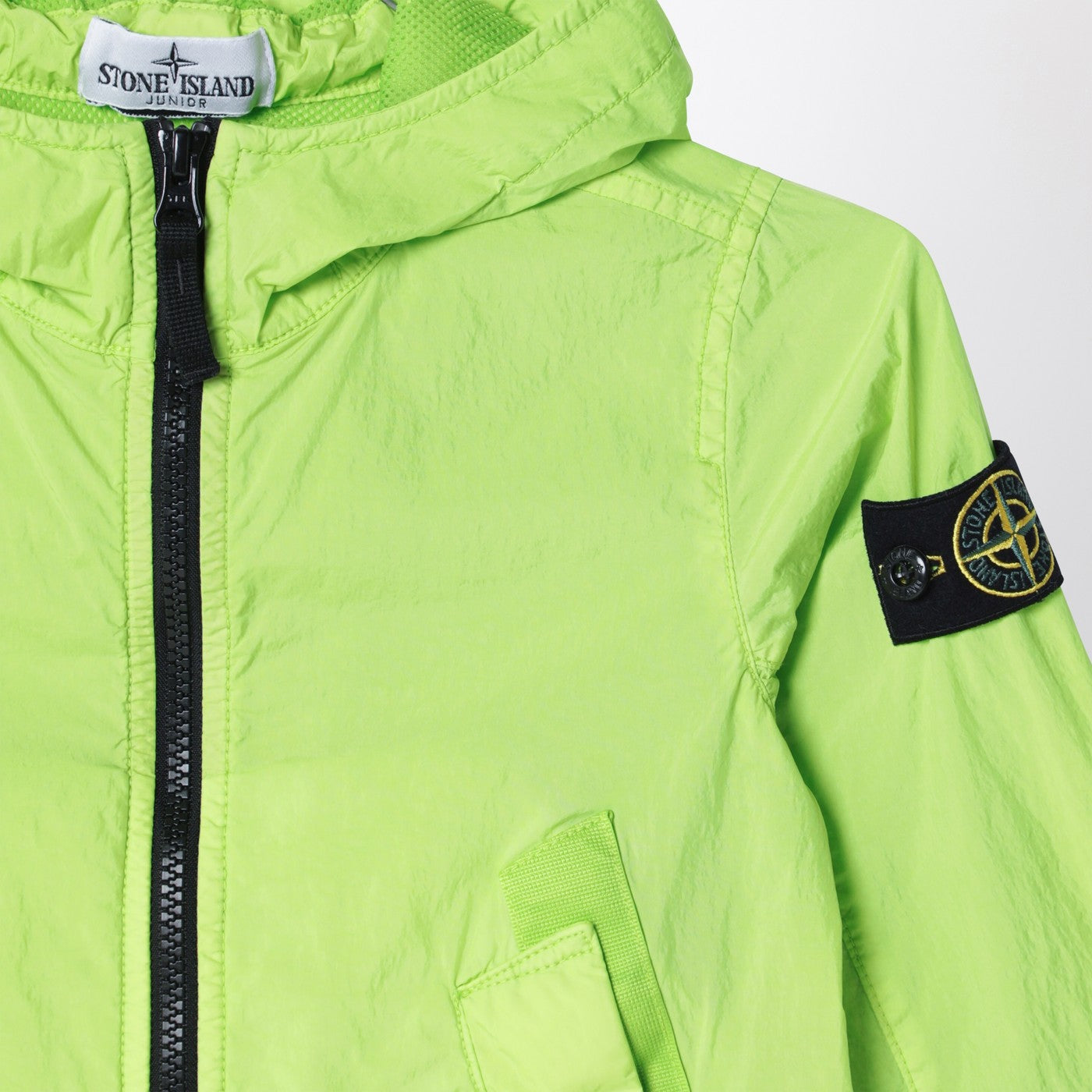 Stone Island Lime yellow nylon zip-up jacket | TheDoubleF