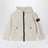 Light beige water-repellent hooded jacket