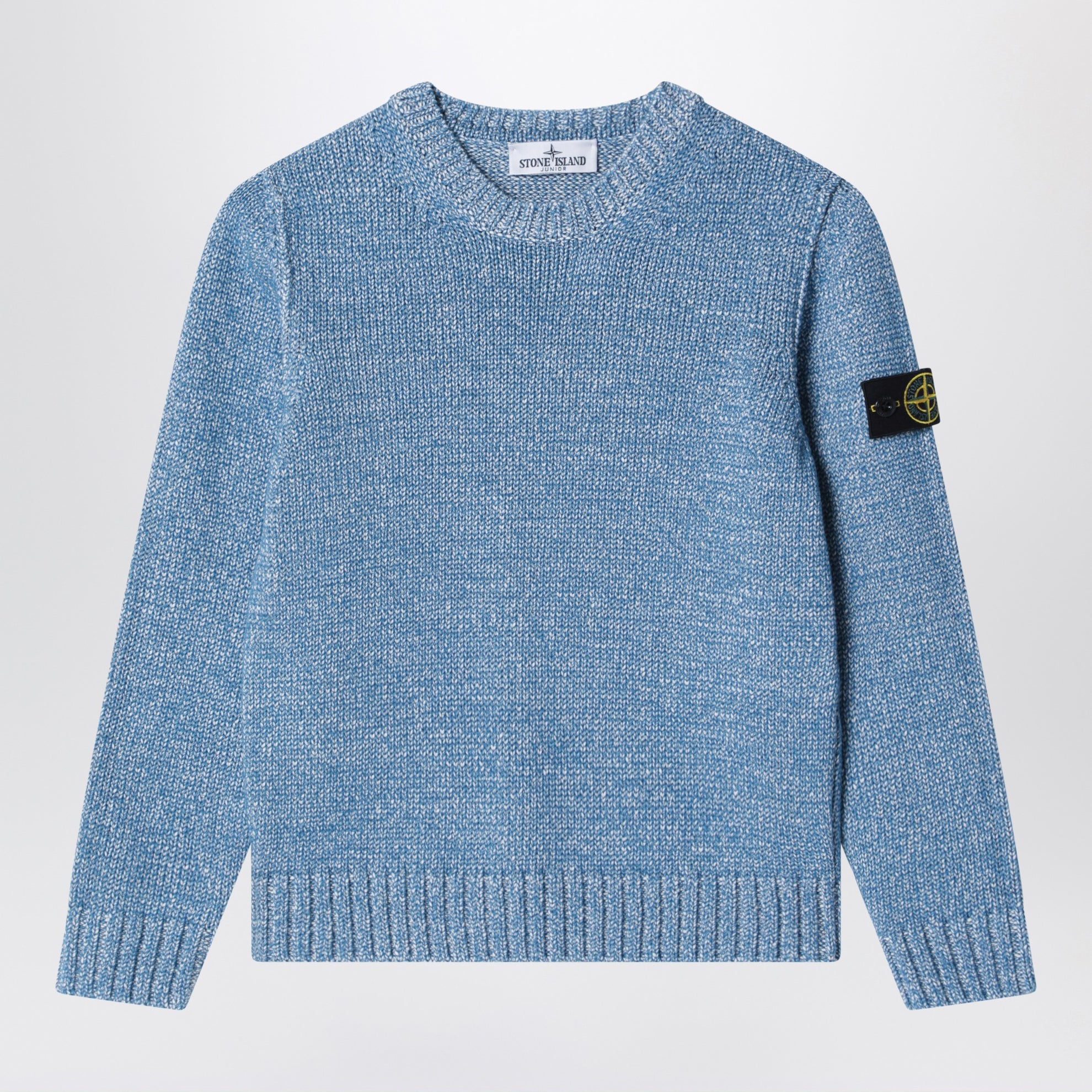 Pull bleu pâle en coton mélangé