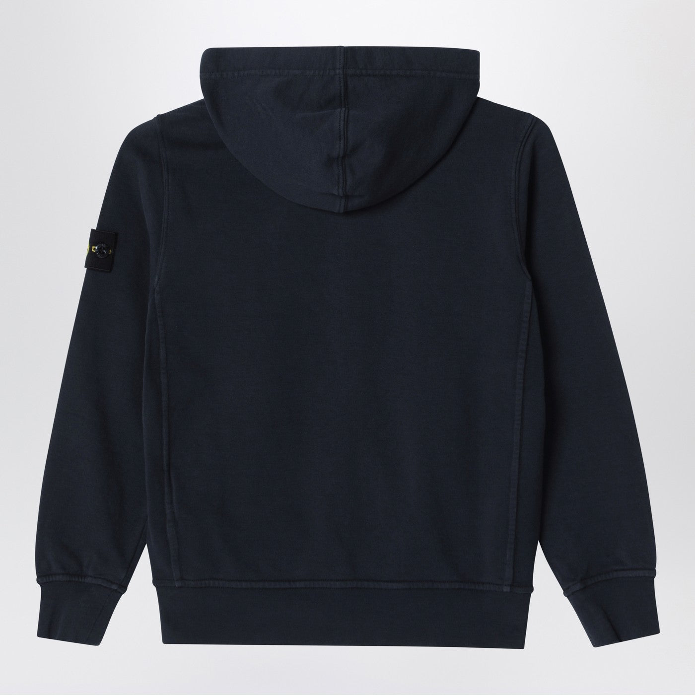 Felpa con zip blu navy in cotone