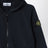 Felpa con zip blu navy in cotone