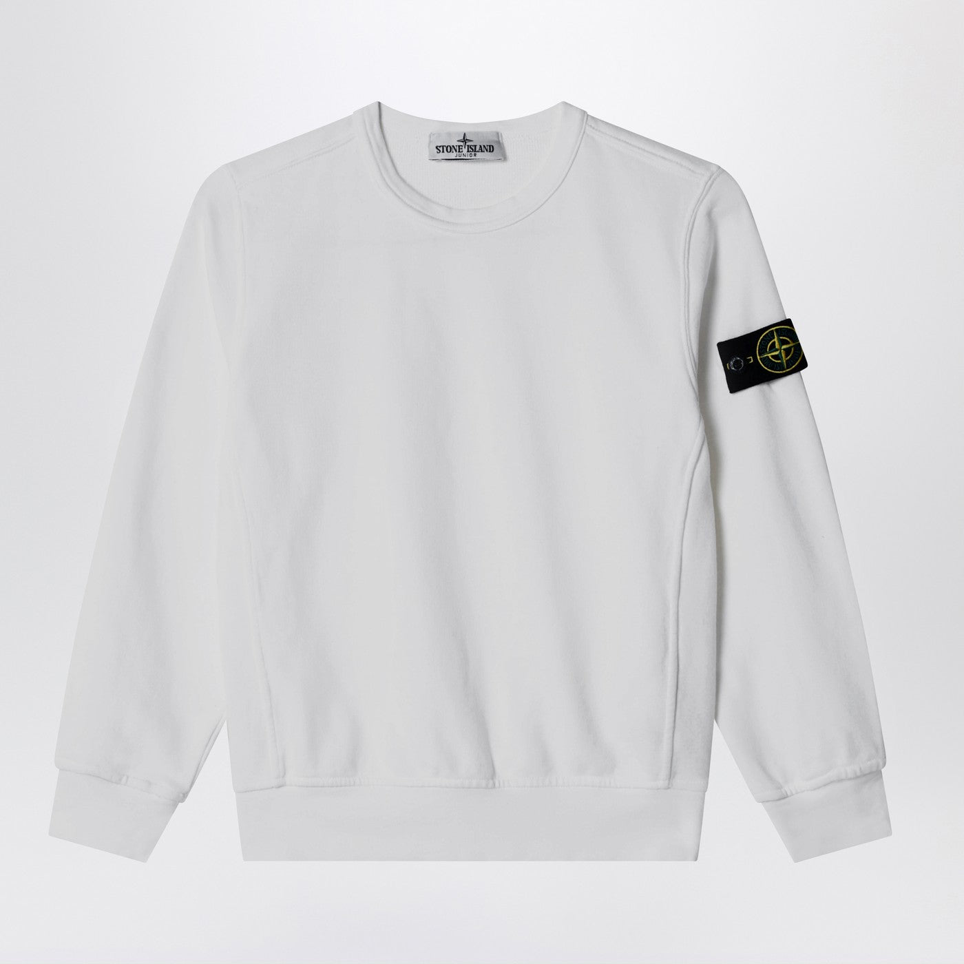 White cotton crewneck sweatshirt