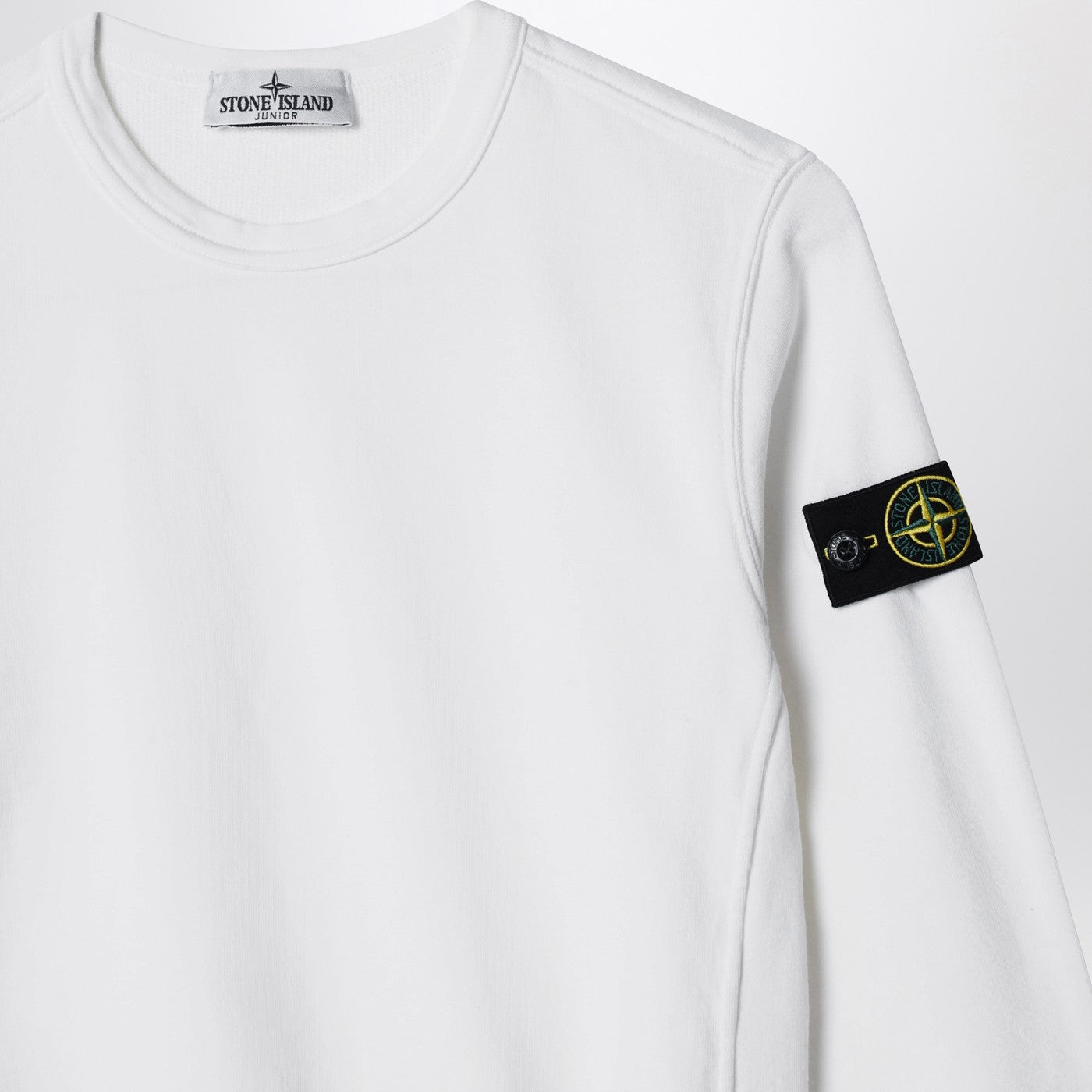 White cotton crewneck sweatshirt