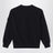 Sweat-shirt noir en coton à col rond
