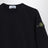 Sweat-shirt noir en coton à col rond