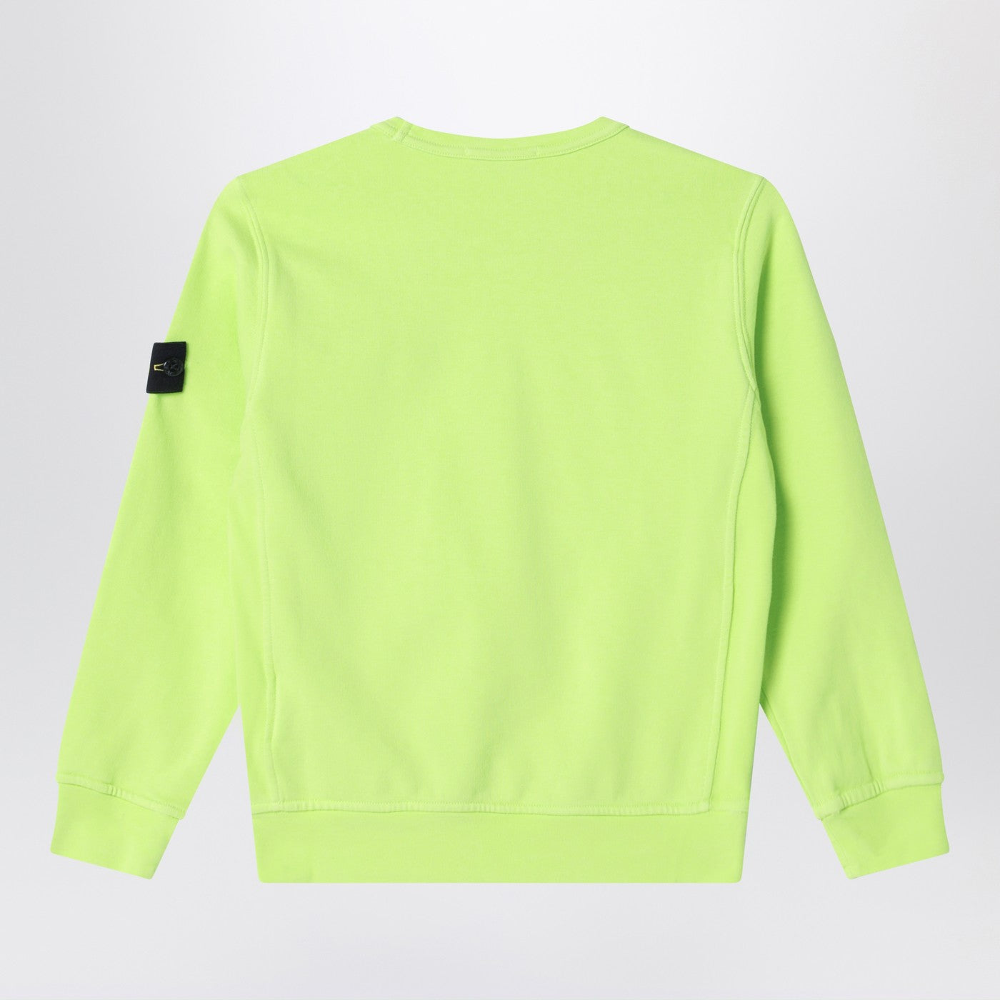 STONE  イエロー トレーナー Stone Island Lime yellow cotton crewneck sweatshirt | TheDoubleF