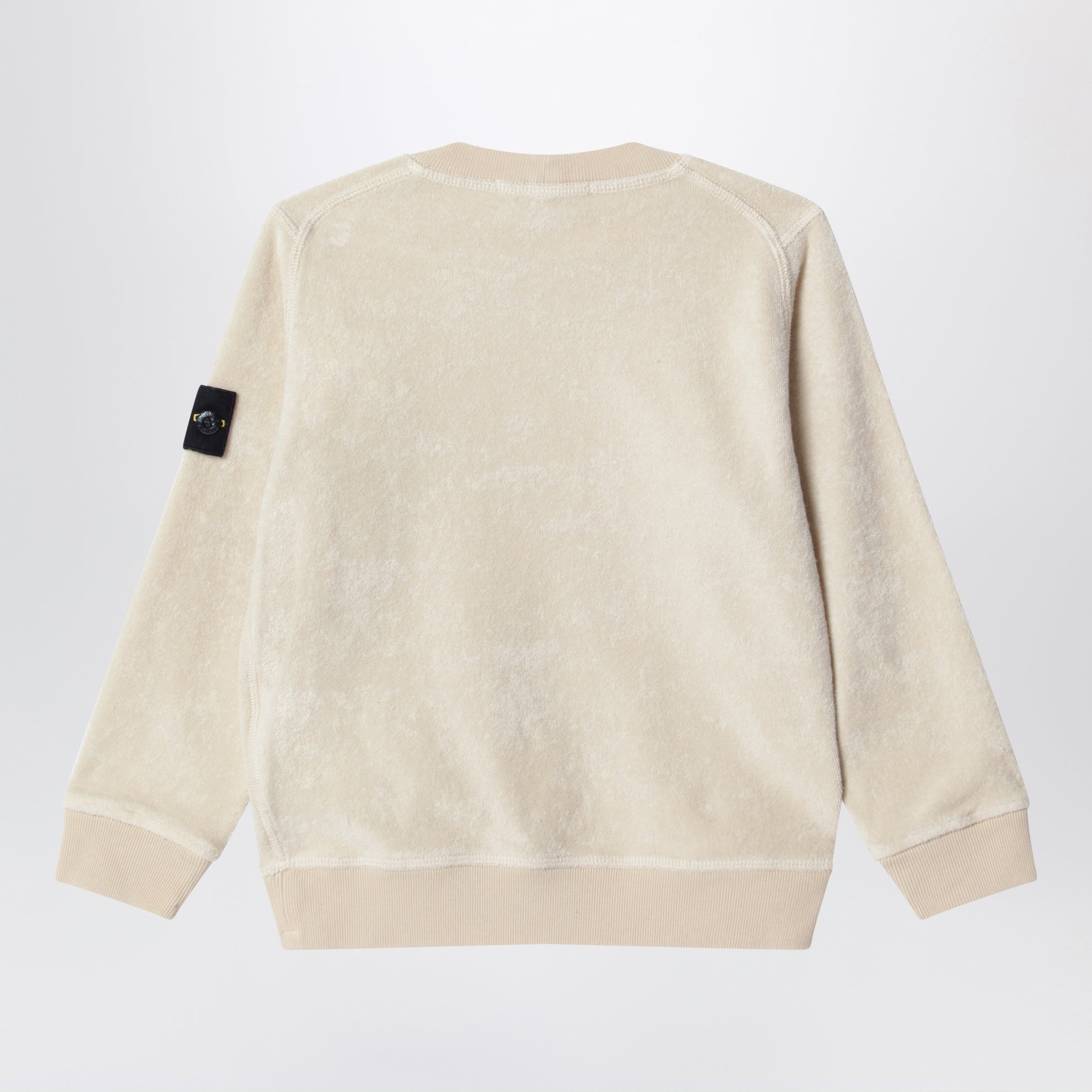 Light beige cotton terry sweatshirt