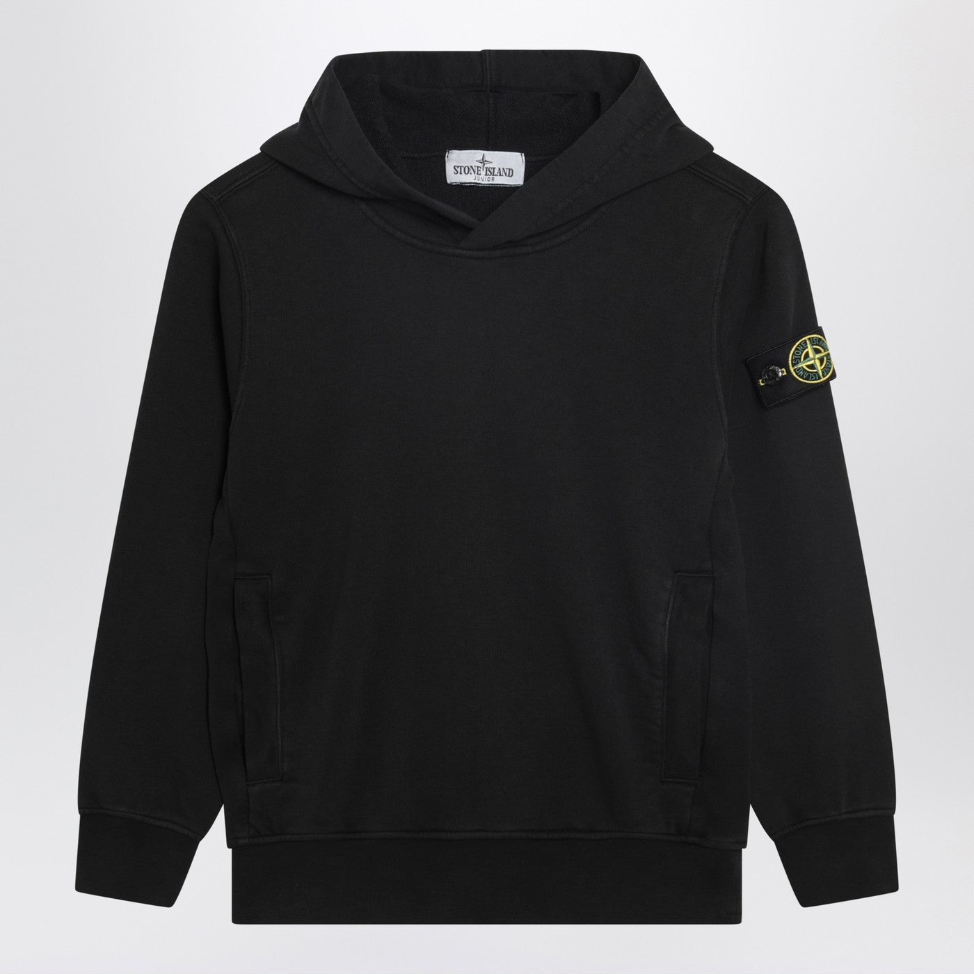 Black hooded sweatshirt