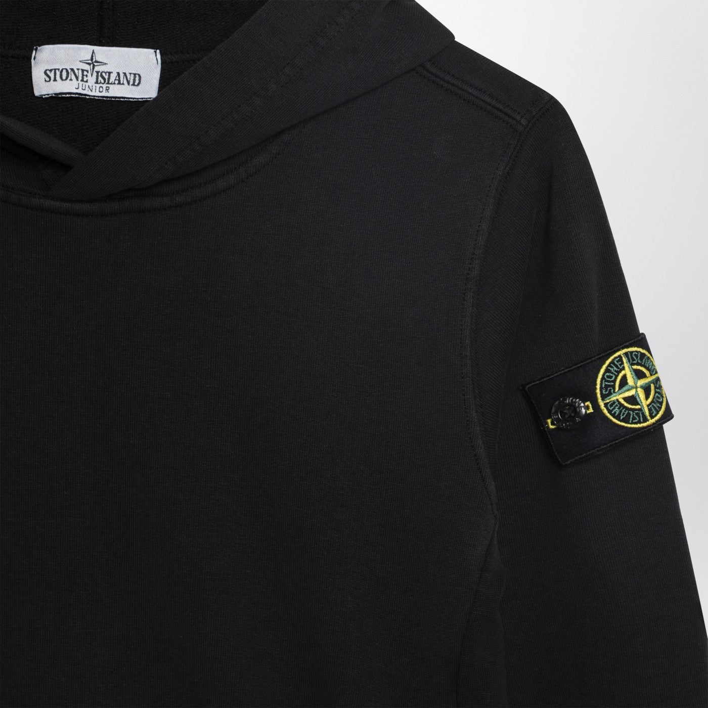 Black hooded sweatshirt