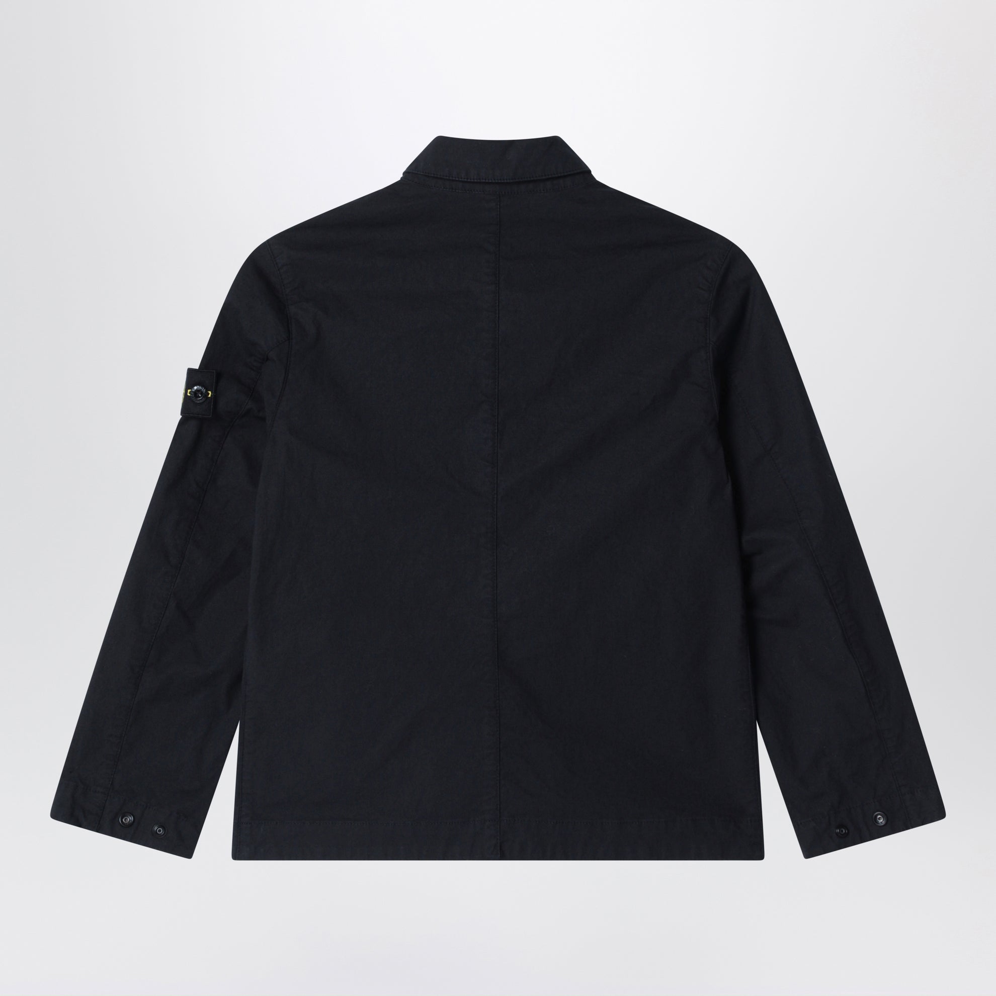 Navy blue shirt jacket in cotton