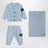Light blue two-piece set with blanket