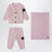 Pink two-piece set with blanket