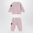 Pink two-piece set with blanket