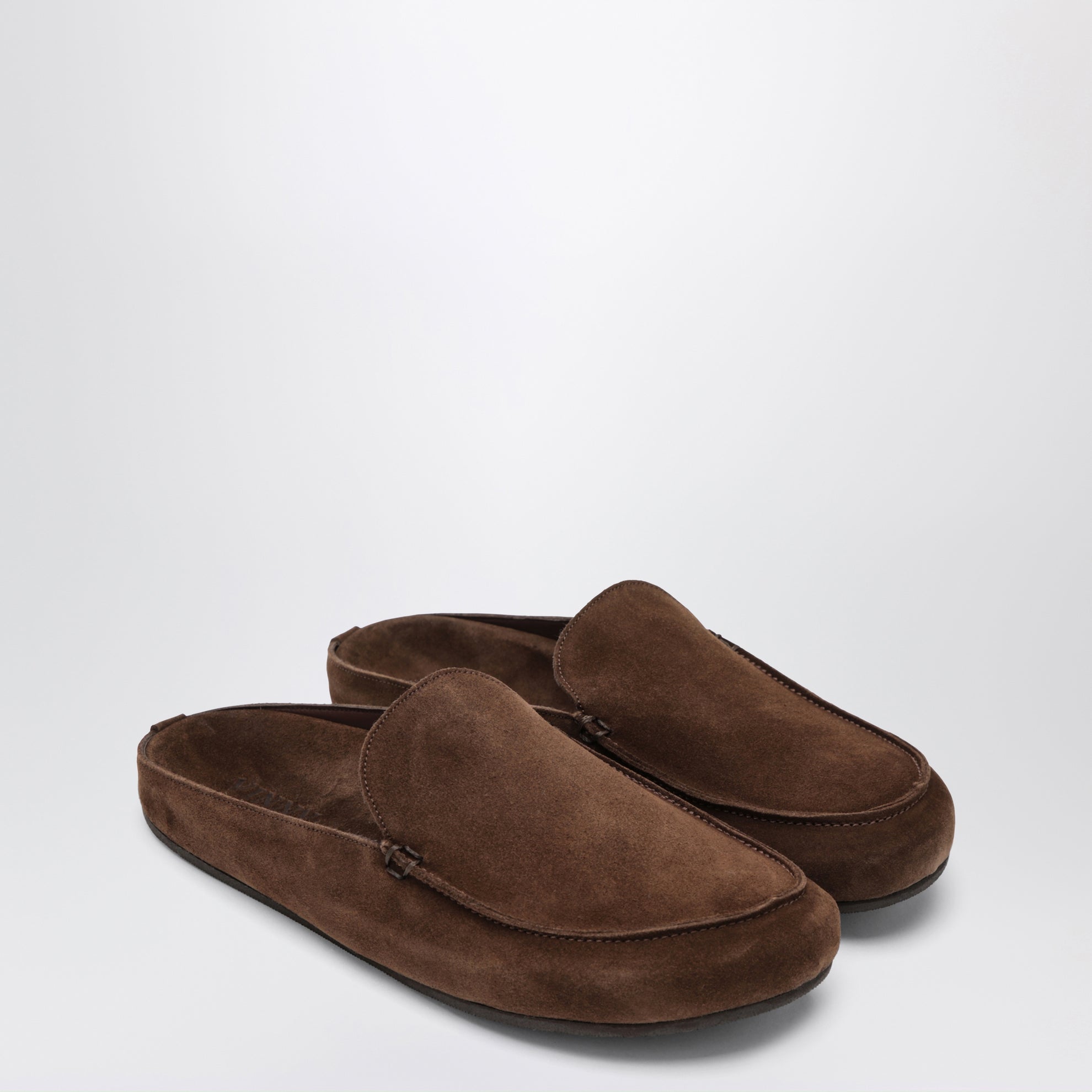 Mules Donnie en cuir suédé marron