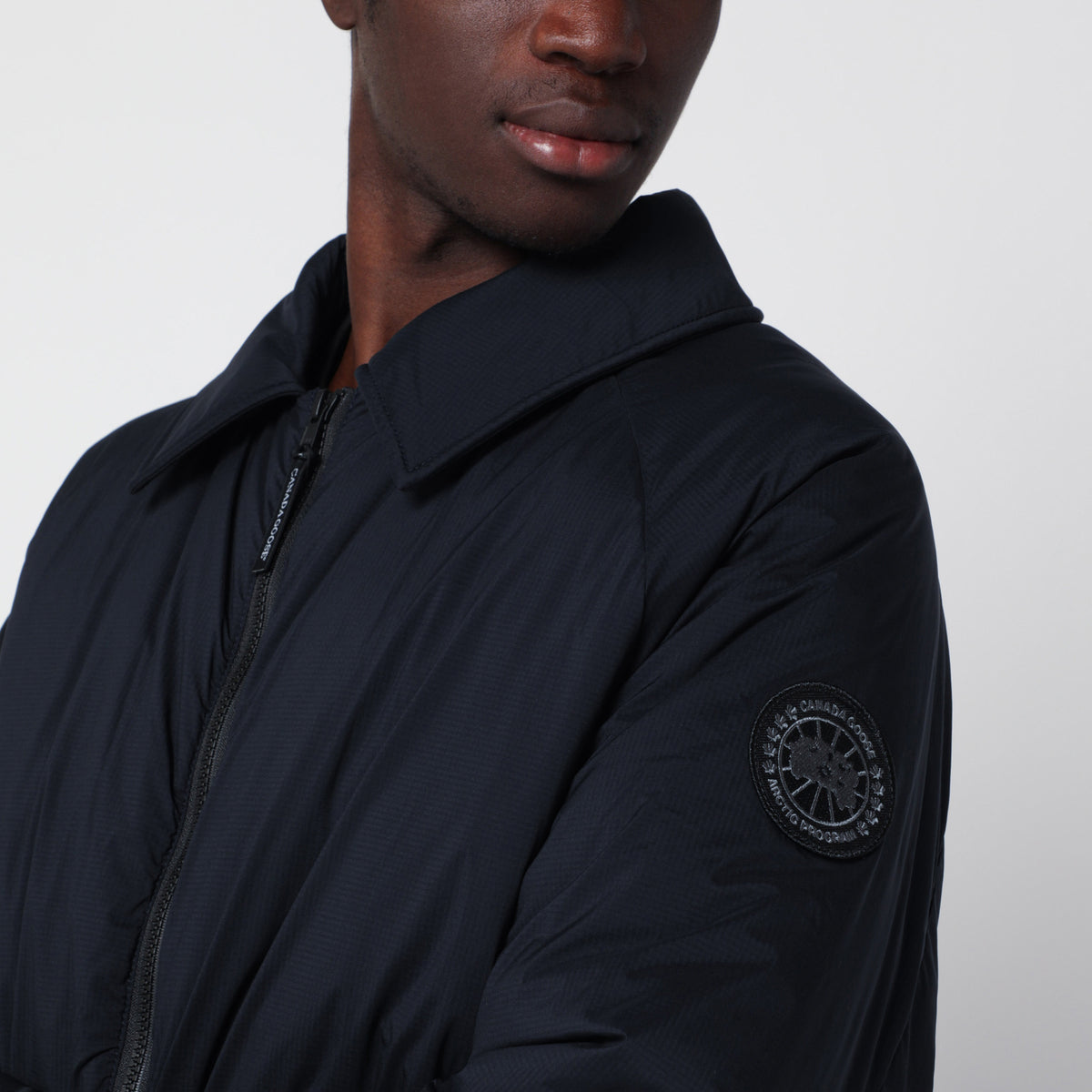 Veste rembourrée zippée bleu Nocturne