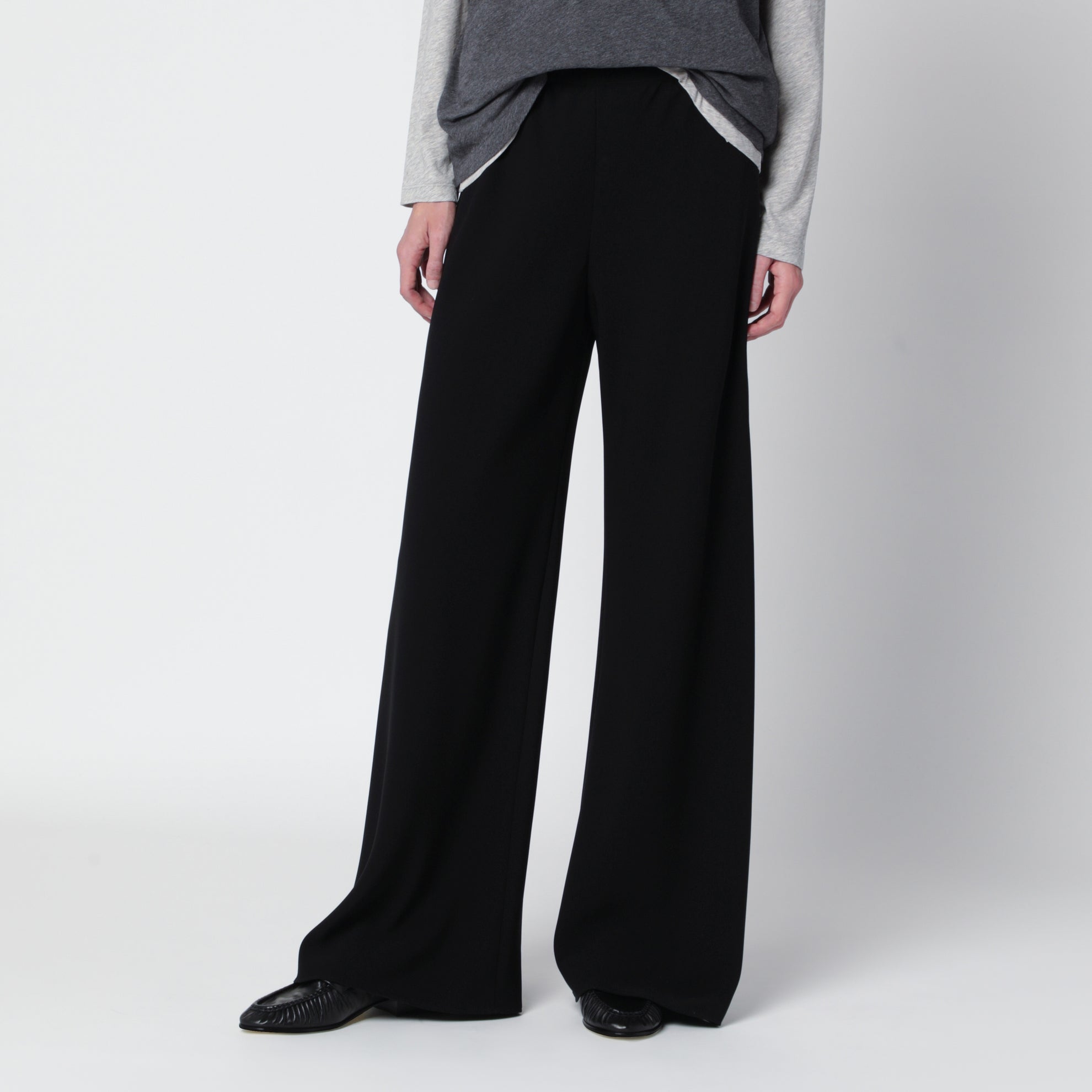 Gala black trousers in triacetate