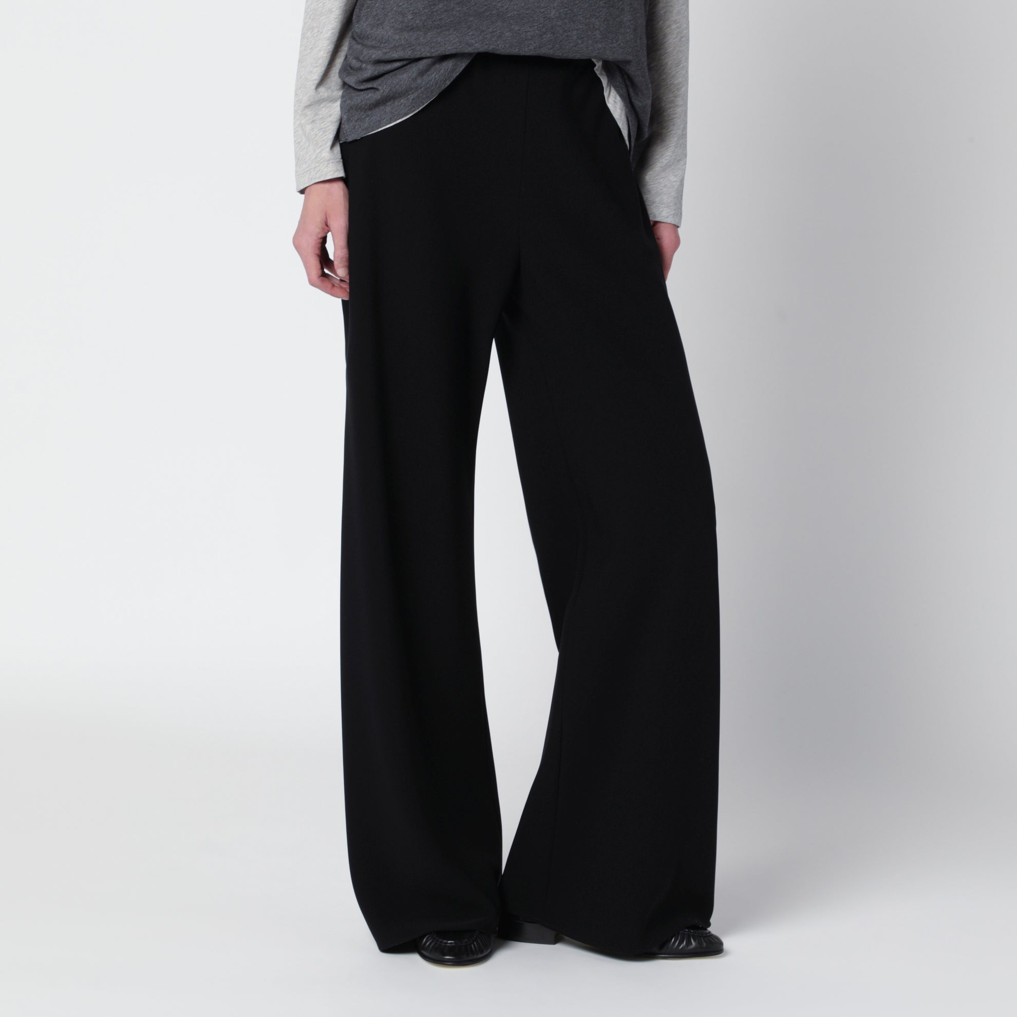 Gala black trousers in triacetate