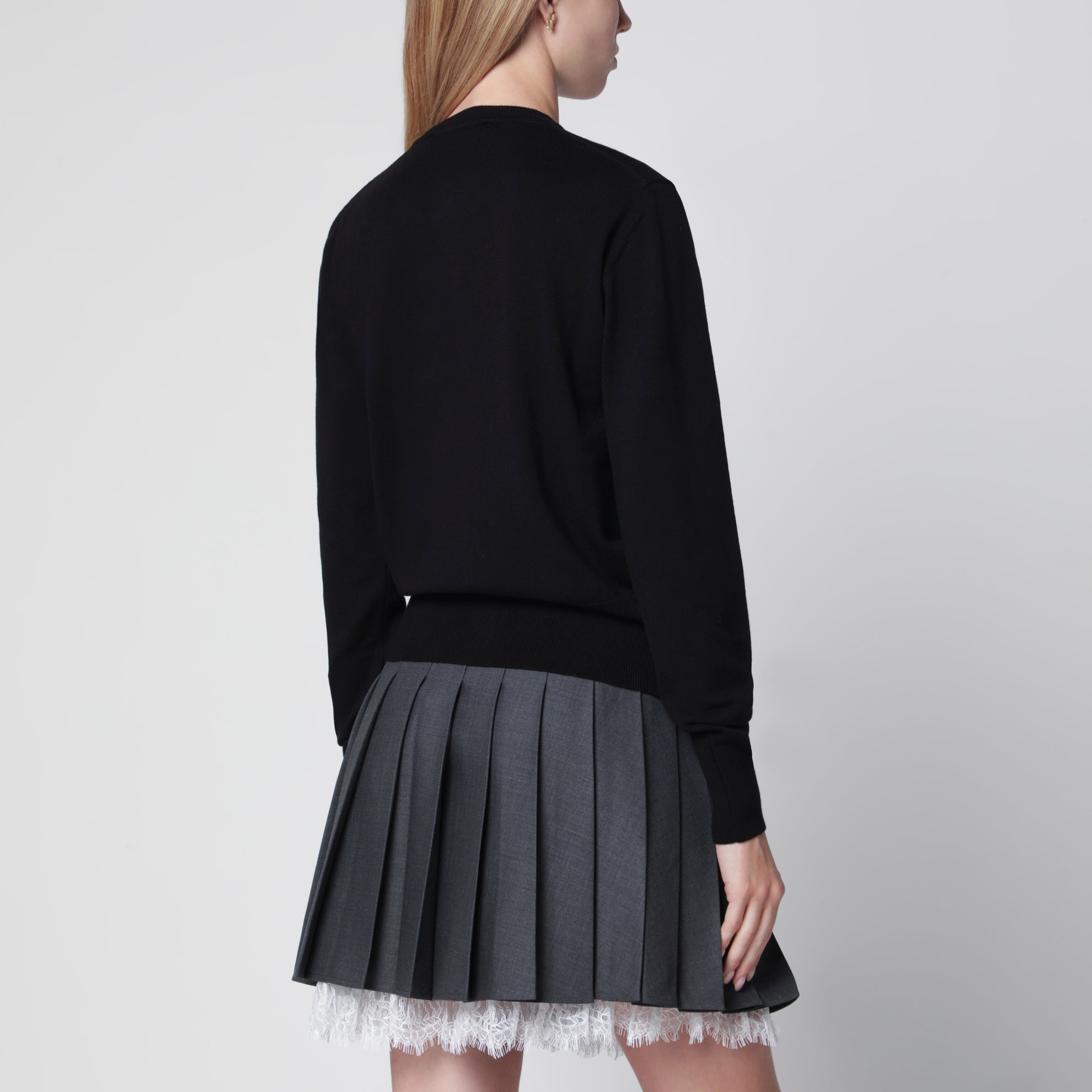 Cardigan Bea in misto cotone e cashmere nero
