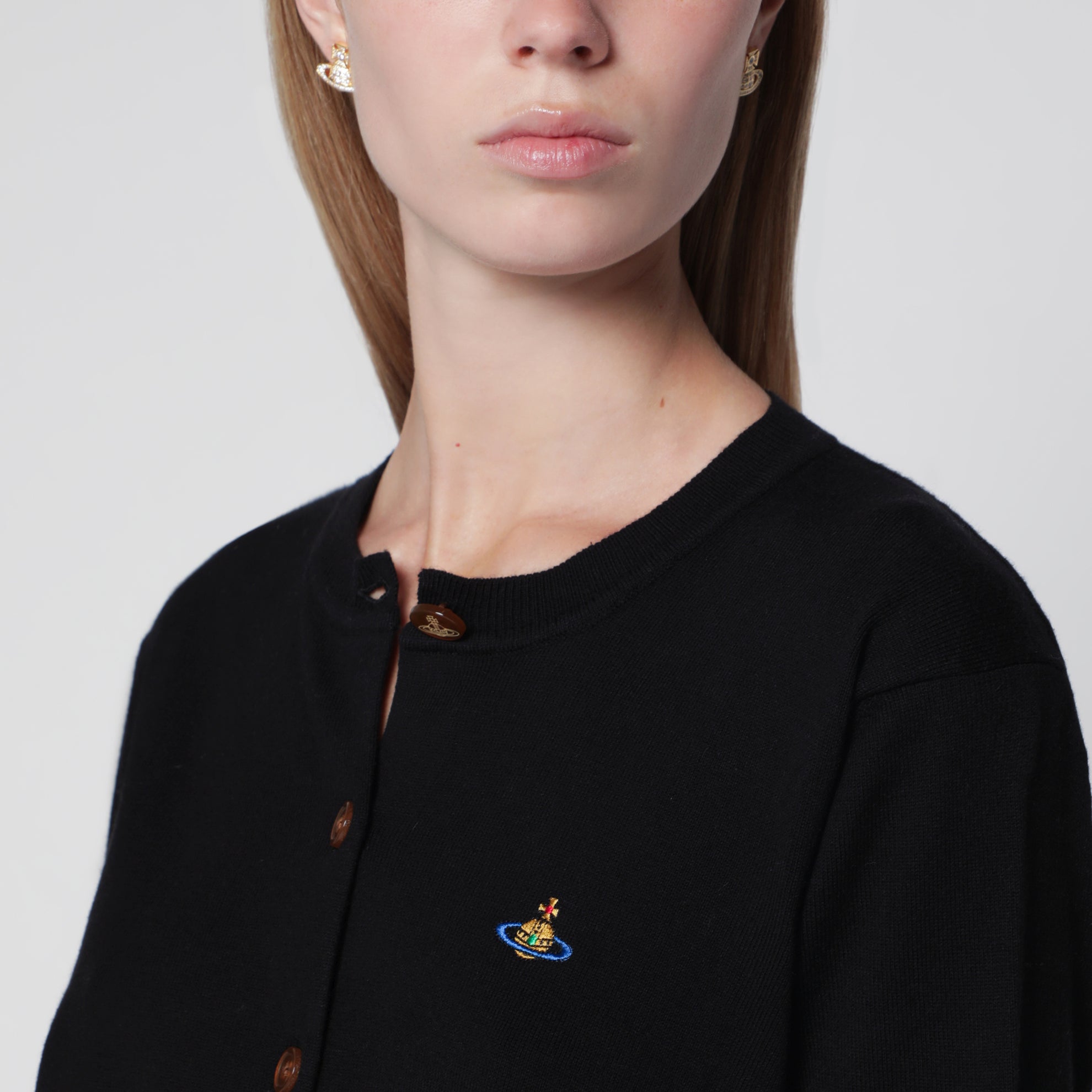 Cardigan Bea in misto cotone e cashmere nero